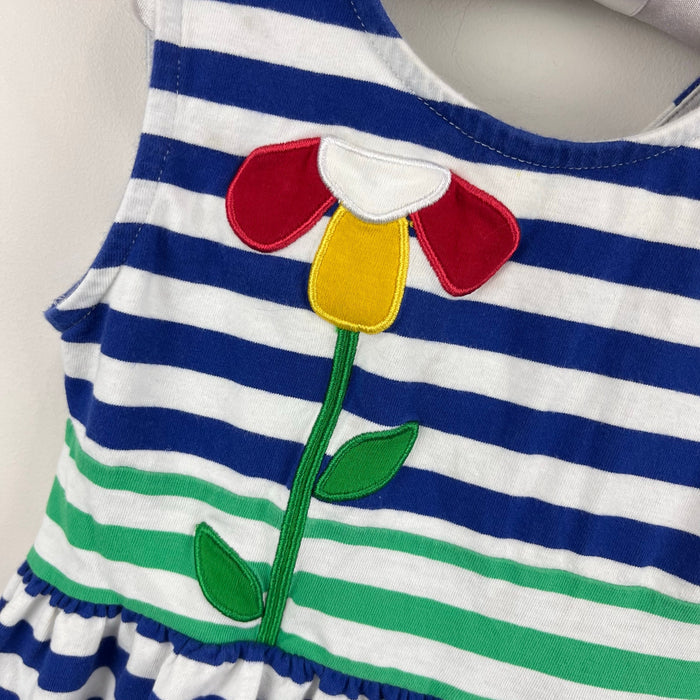 Florence Eiseman Stripe Knit Dress with Flower 4T