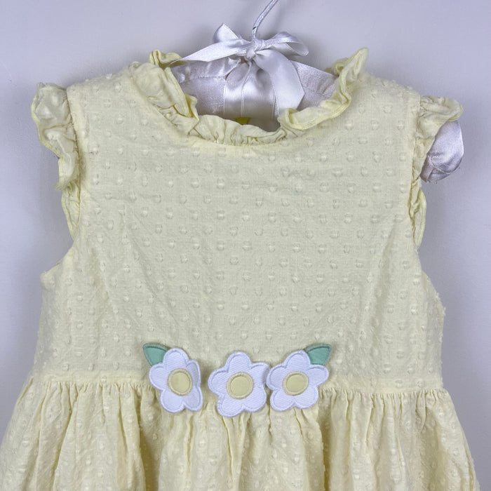 Florence Eiseman Yellow Ruffle Flower Applique Dress 4T