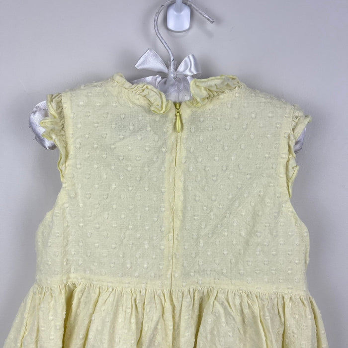 Florence Eiseman Yellow Ruffle Flower Applique Dress 4T