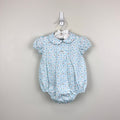 Foque Dove Blue Bird Print Bubble Romper 6 Months
