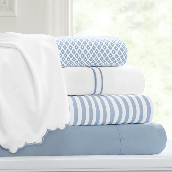 French Blue Diamonds Flat Sheet