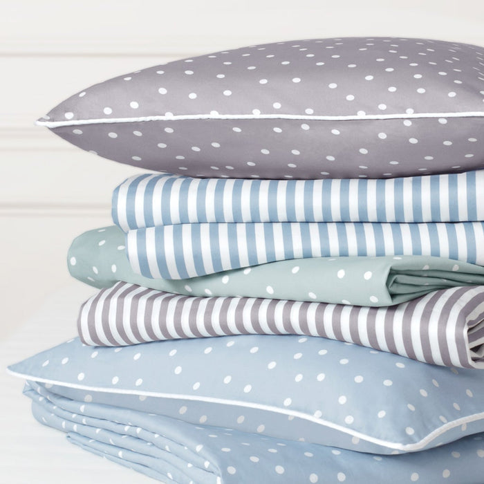 French Blue Striped Sheet Set 2 (Fitted & Pillow Cases)