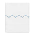 French Blue Wavelet Embroidered Pillowcase Pair