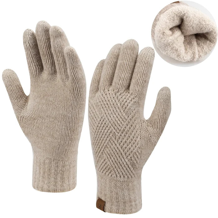 FZ FANTASTIC ZONE Women Winter Warm Knit Touchscreen Gloves Cold Weather with Thermal Fleece Lined Mimarta