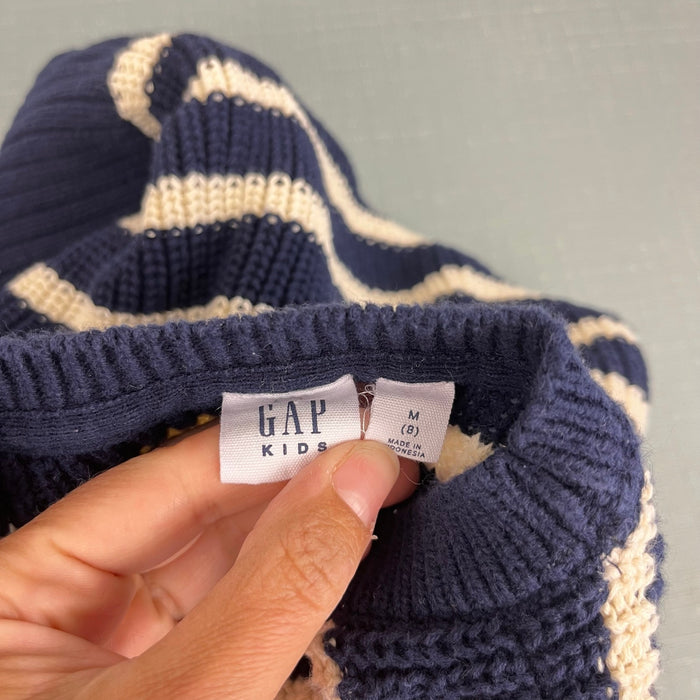 Gap Kids Oversized Sweater Navy Stripe M 8-9
