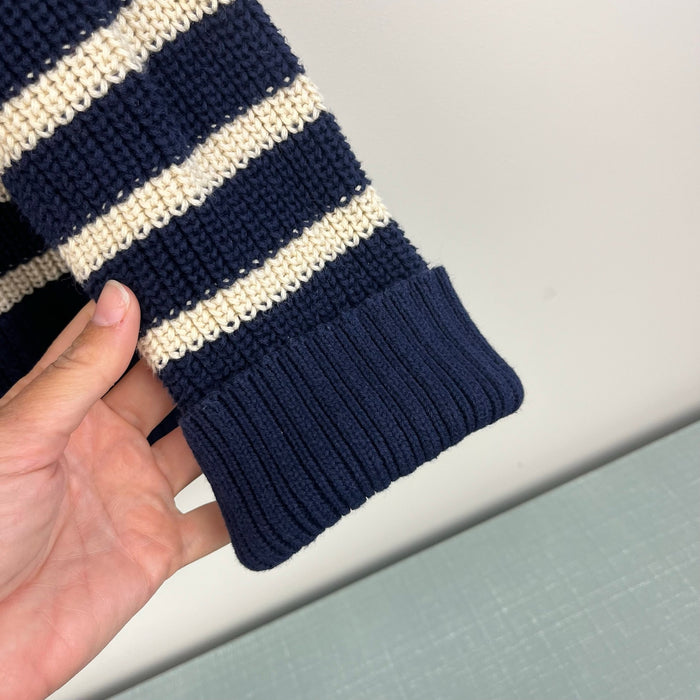 Gap Kids Oversized Sweater Navy Stripe M 8-9