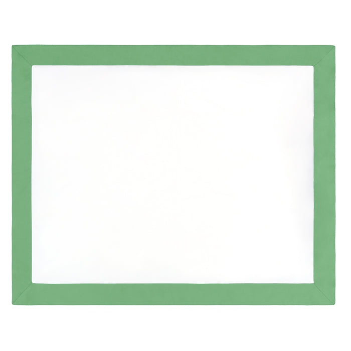 Green Linden Border Sham Pair