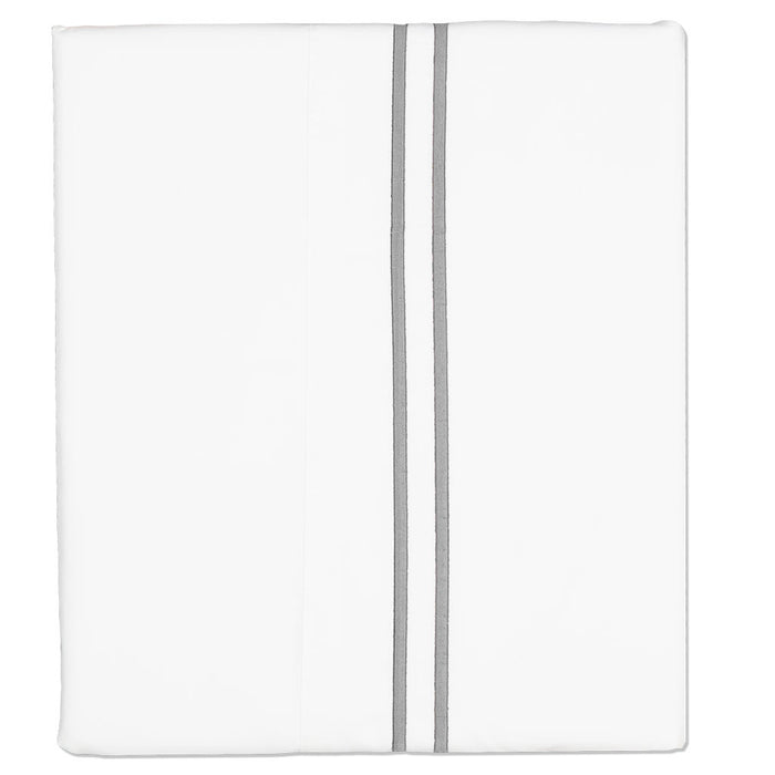 Grey Lines Embroidered Flat Sheet