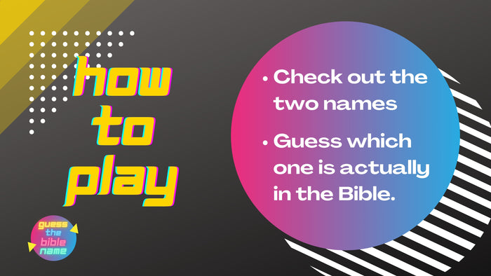 Guess The Bible Name