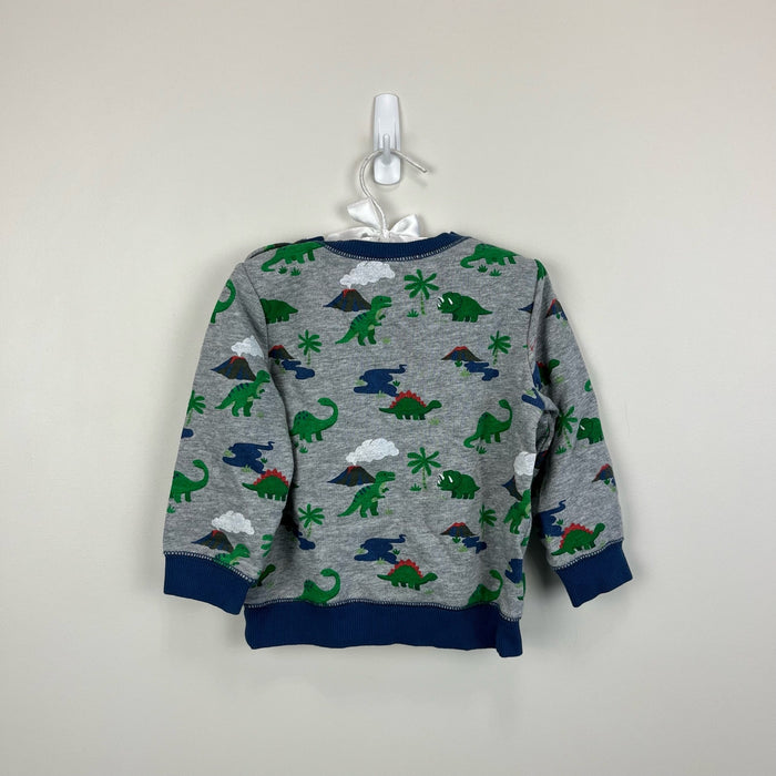 Gymboree Heather Gray Dino Pullover 18-24 Months NWT