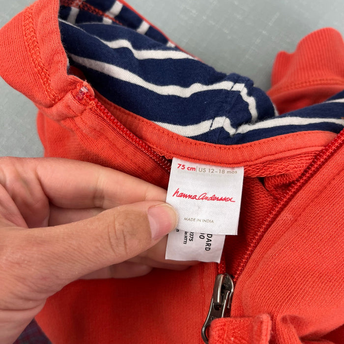 Hanna Andersson Baby French Terry Hoodie Magic Bloom 75 cm 12-18 Months