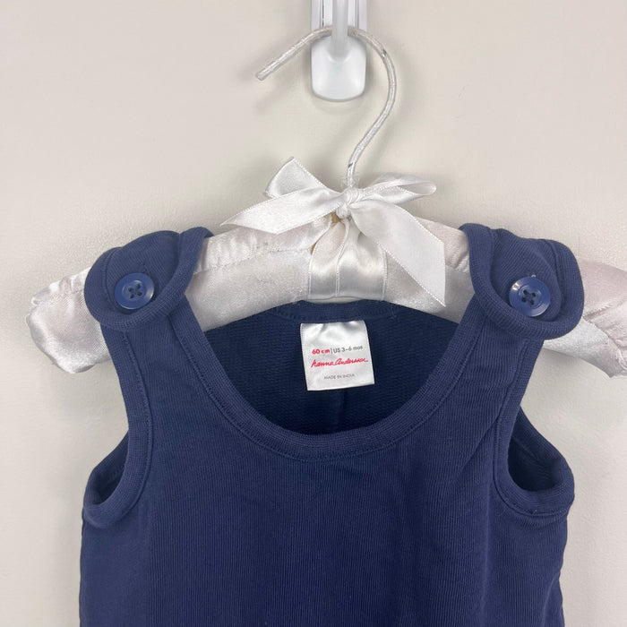 Hanna Andersson Baby French Terry Overalls Navy Blue 60 cm 3-6