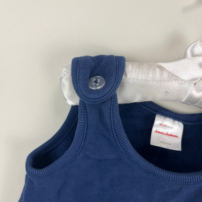 Hanna Andersson Baby French Terry Overalls Navy Blue 85 cm 2T