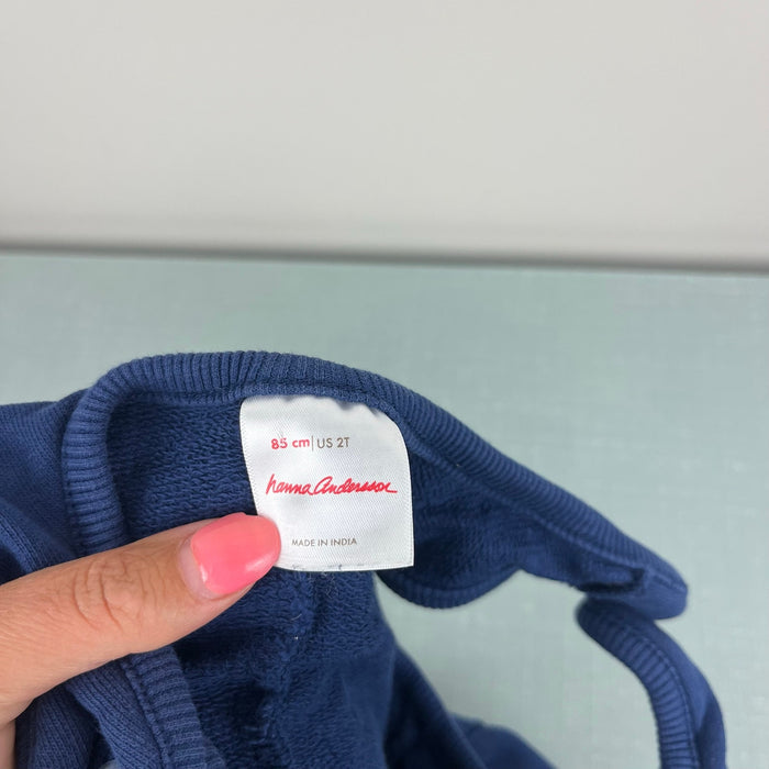 Hanna Andersson Baby French Terry Overalls Navy Blue 85 cm 2T