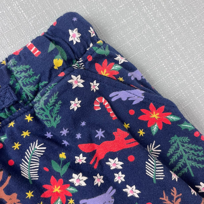 Hanna Andersson Baby Print Knit Jogger Winter White on Navy 75 cm 12-18 Months
