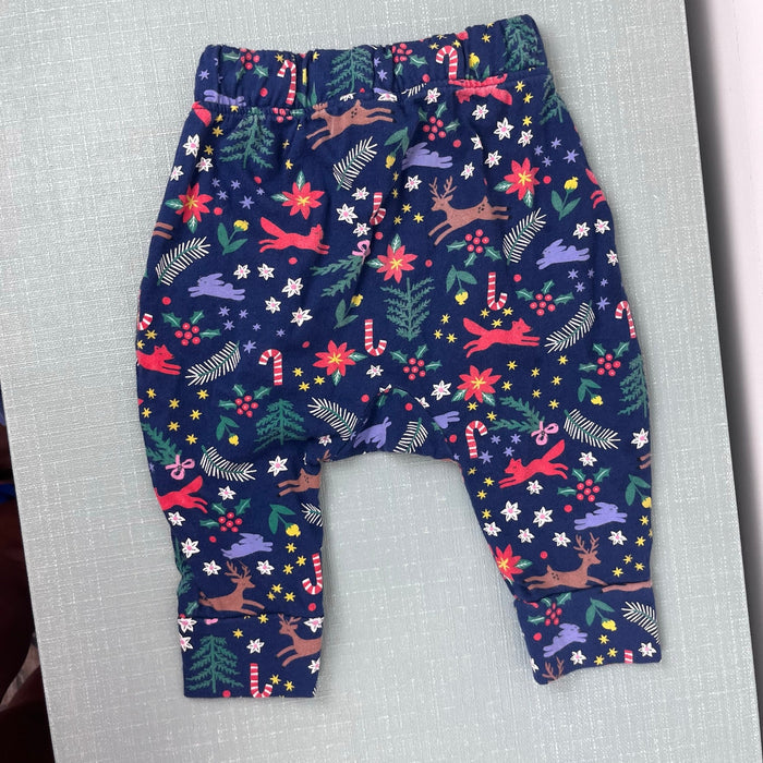 Hanna Andersson Baby Print Knit Jogger Winter White on Navy 75 cm 12-18 Months