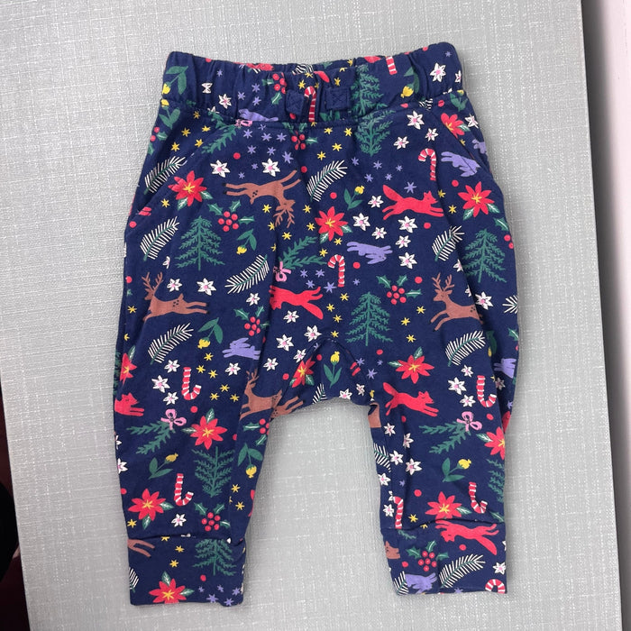 Hanna Andersson Baby Print Knit Jogger Winter White on Navy 75 cm 12-18 Months