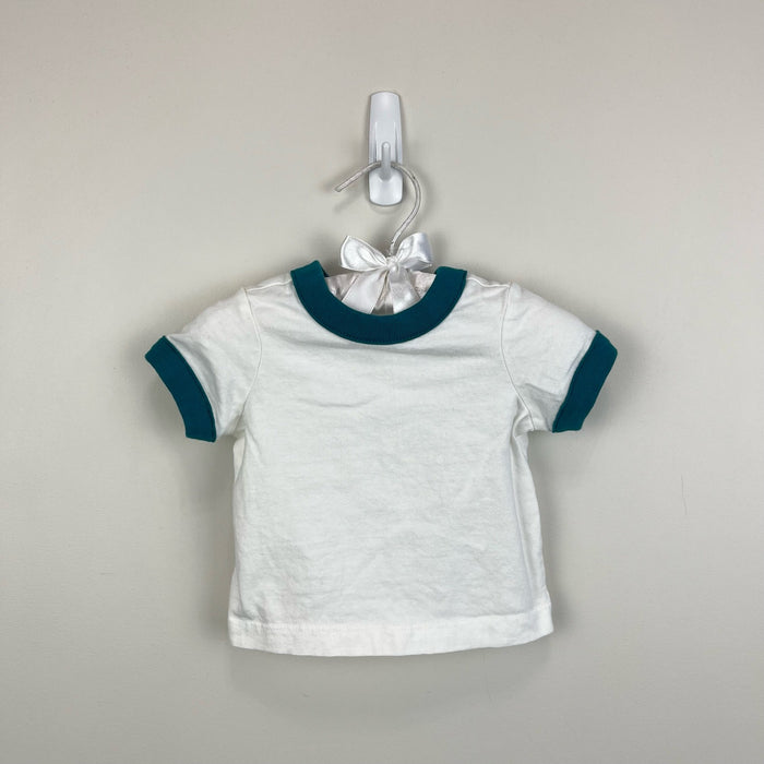Hanna Andersson Baby Print Overalls & T-Shirt Set Green Dino 0-3 Months