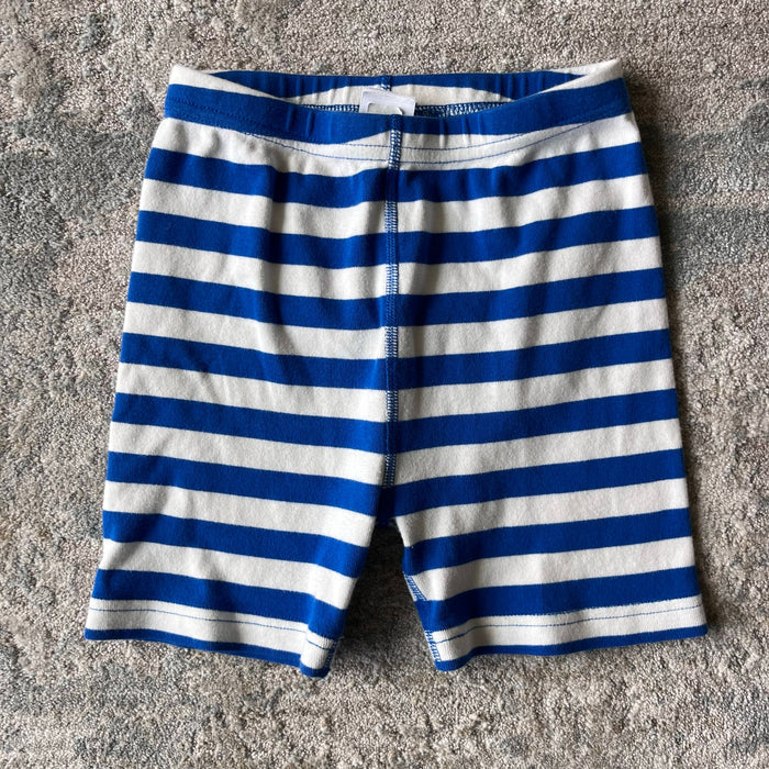 Hanna Andersson Blue & White Striped Snoopy Fireworks Short John PJs 130 cm 8