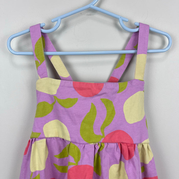 Hanna Andersson Cotton Tiered Cross Back Citrus Sunshine Tea Rose 120 cm 6-7