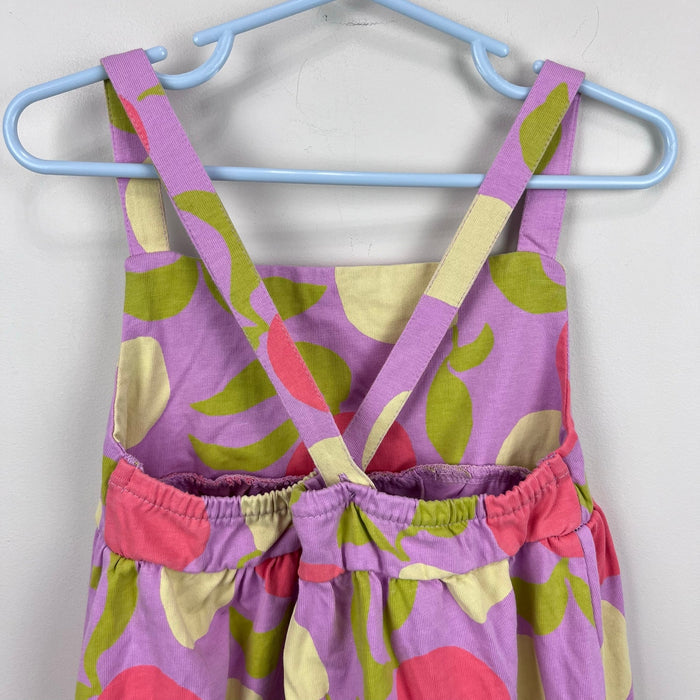 Hanna Andersson Cotton Tiered Cross Back Citrus Sunshine Tea Rose 120 cm 6-7