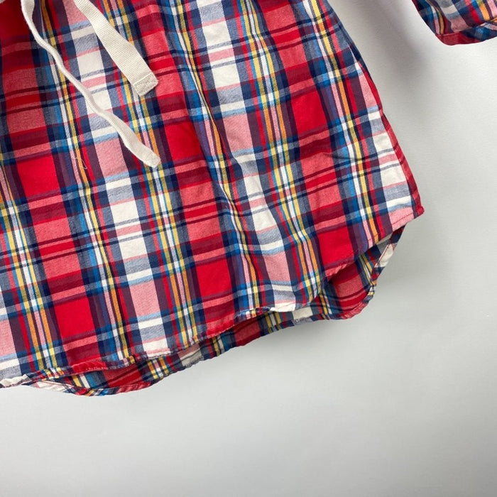 Hanna Andersson Girls Plaid Shirt Dress 130 cm