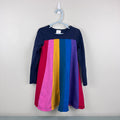Hanna Andersson Girls Rainbow Stripe Dress 120 cm 6-7