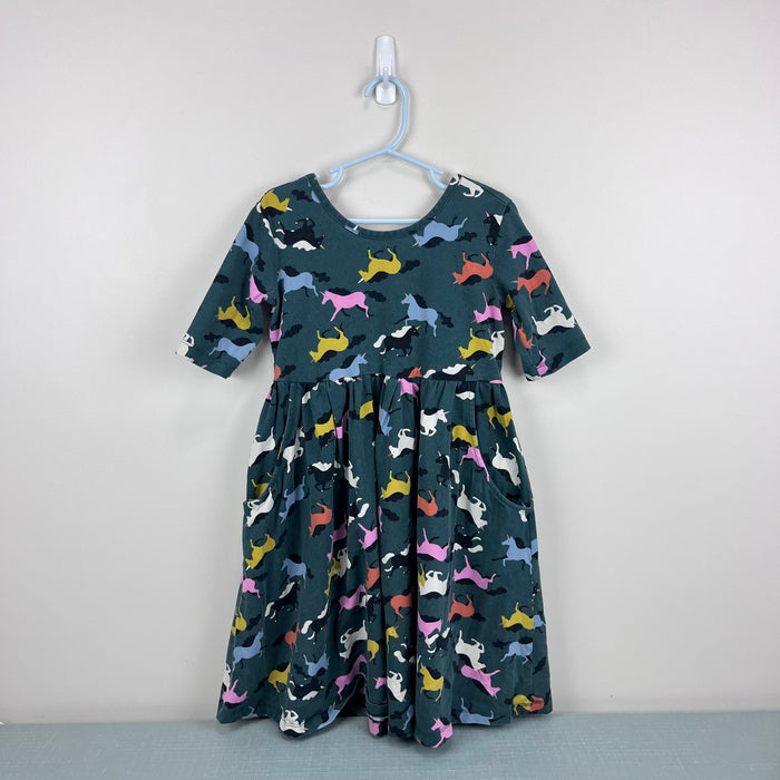 Hanna Andersson Green Galloping Horse Dress 130 cm 8