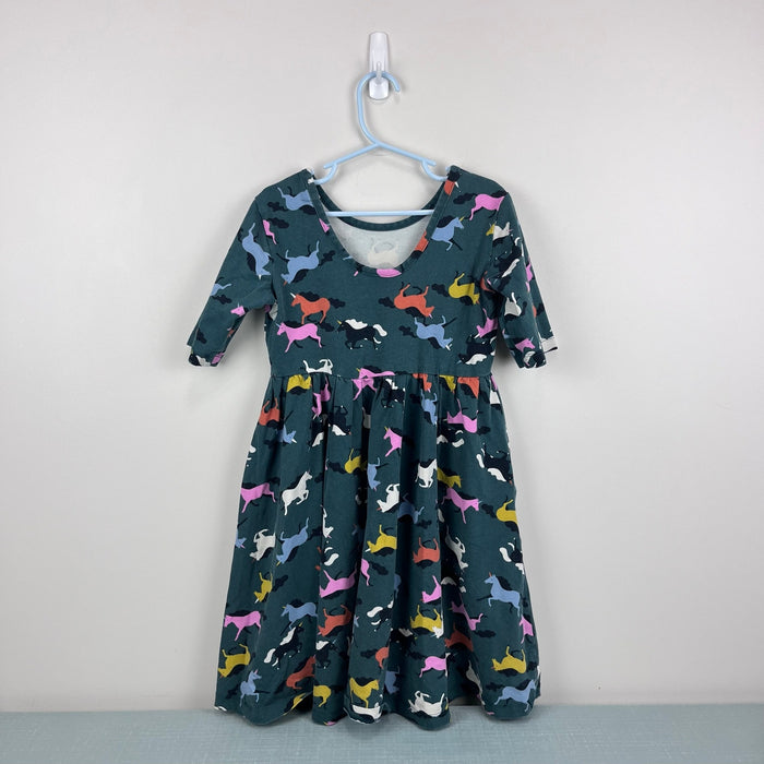 Hanna Andersson Green Galloping Horse Dress 130 cm 8