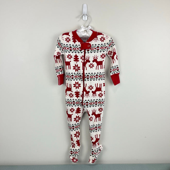 Hanna Andersson Holiday Dear Deer HannaJams Footed Sleeper 75 cm 12-18 Months