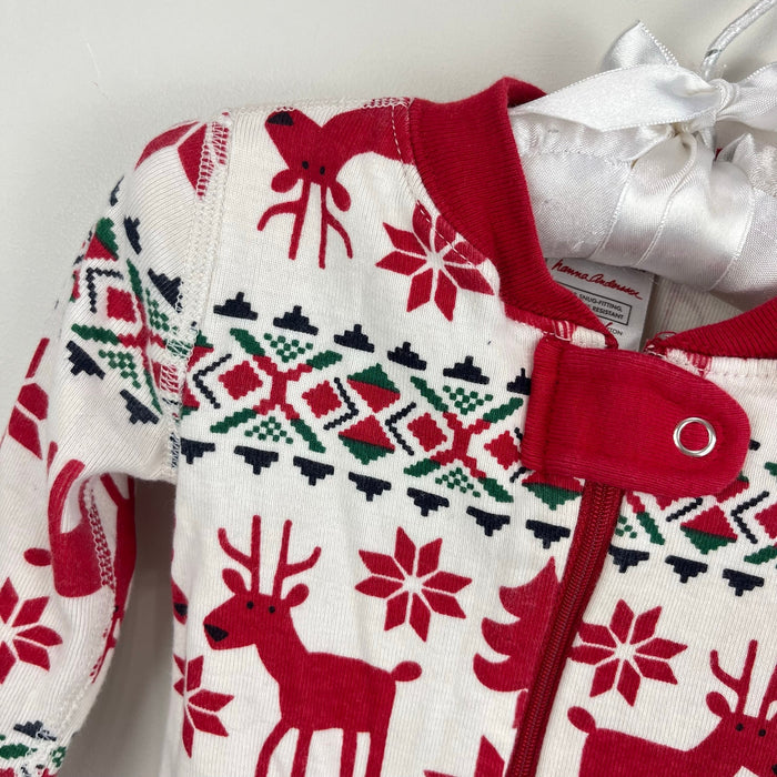 Hanna Andersson Holiday Dear Deer HannaJams Sleeper75 cm 12-18 Months