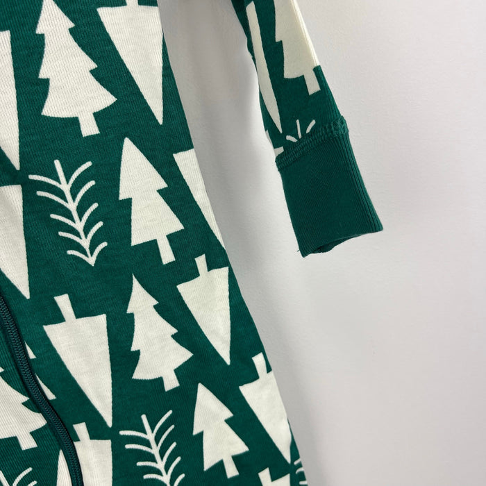 Hanna Andersson Holiday Footed HannaJams Sleeper Winter Green 75 12-18 Months NWT