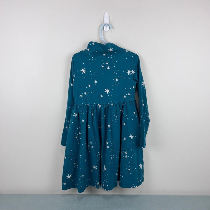 Hanna Andersson Long Sleeve Sparkle Dress Silver Stardust Everglade 120 cm 6-7