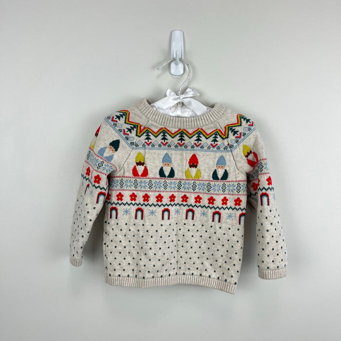 Hanna Andersson Novelty Holiday Sweater Set Rainbow Gnomes 80 cm 18-24 Months