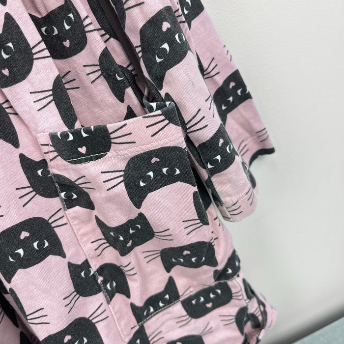 Hanna Andersson Pink Black Cat Long Sleeve Dress 130 cm 8