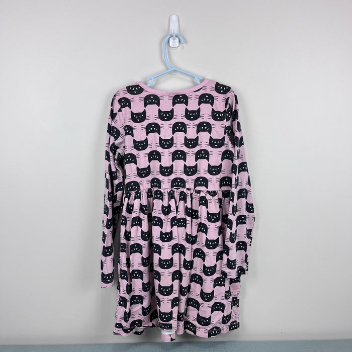 Hanna Andersson Pink Black Cat Long Sleeve Dress 130 cm 8