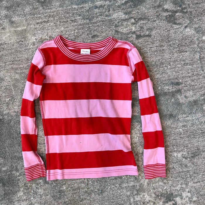 Hanna Andersson Pink Stripe Long John Pajamas 120 cm 6-7
