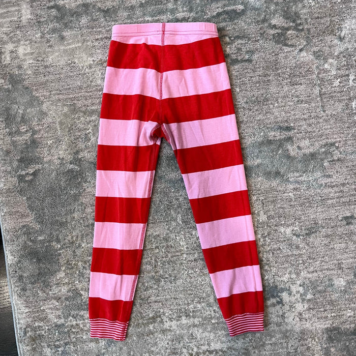 Hanna Andersson Pink Stripe Long John Pajamas 120 cm 6-7