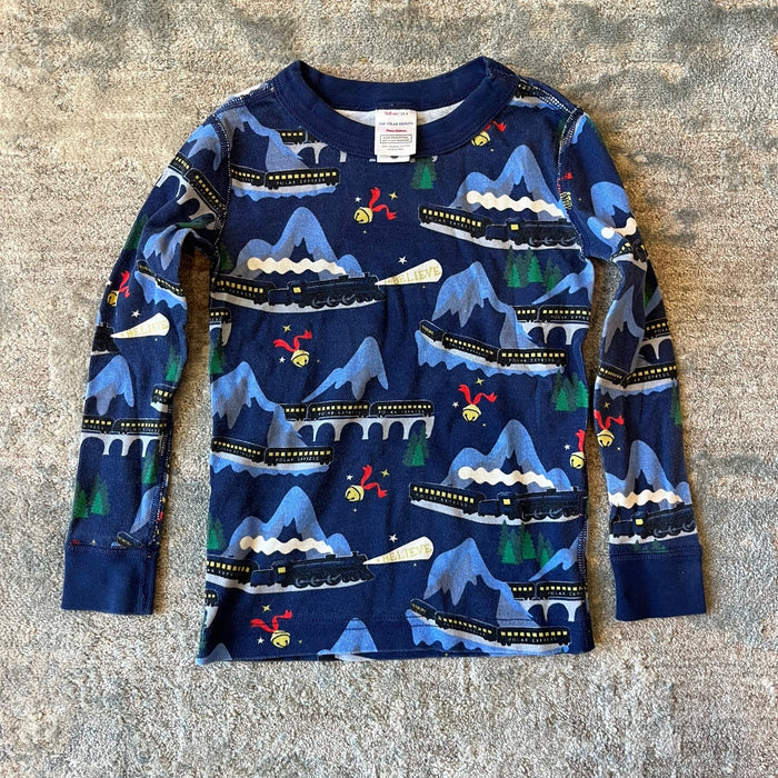 Hanna Andersson Polar Express Holiday Long John Pajamas 100 cm 4T