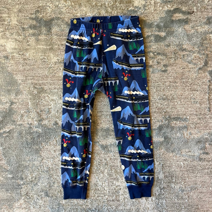 Hanna Andersson Polar Express Holiday Long John Pajamas 100 cm 4T