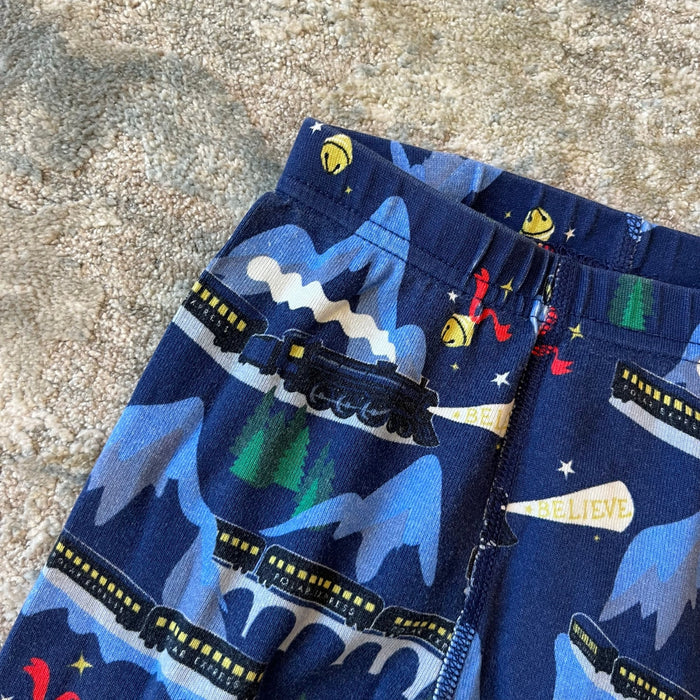 Hanna Andersson Polar Express Holiday Long John Pajamas 100 cm 4T