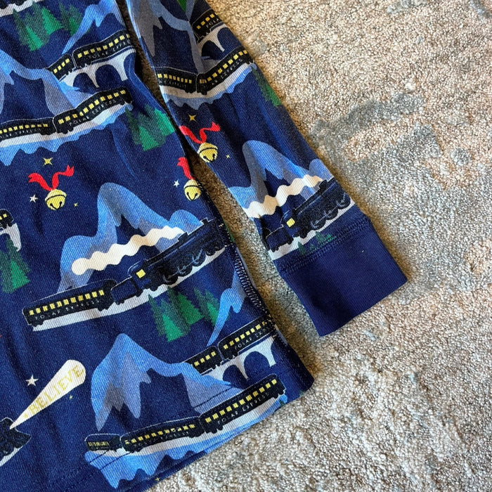 Hanna Andersson Polar Express Holiday Long John Pajamas 100 cm 4T