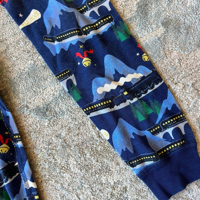 Hanna Andersson Polar Express Holiday Long John Pajamas 100 cm 4T