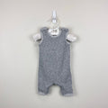 Hanna Andersson Reversible Overalls In Organic Cotton Heather Gray Newborn