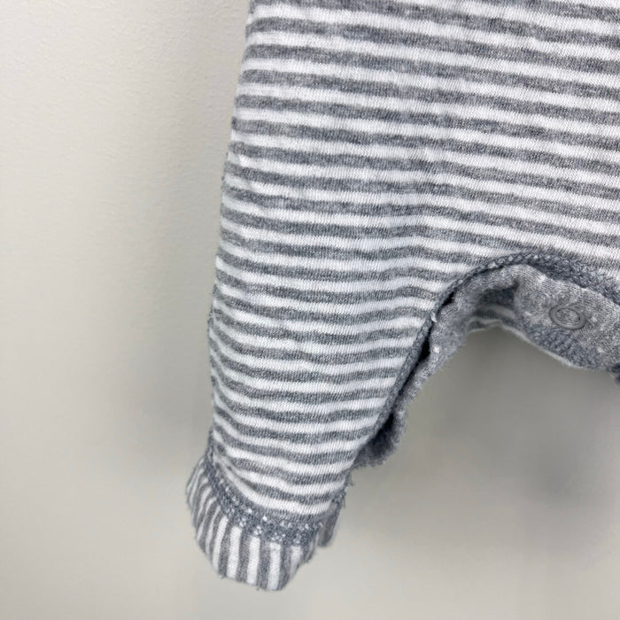 Hanna Andersson Reversible Overalls In Organic Cotton Heather Gray Newborn