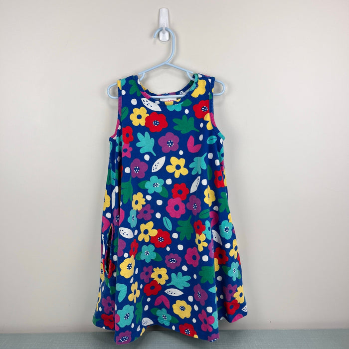 Hanna Andersson Sleeveless Swing Dress Baltic Blue Floral 130 cm 8