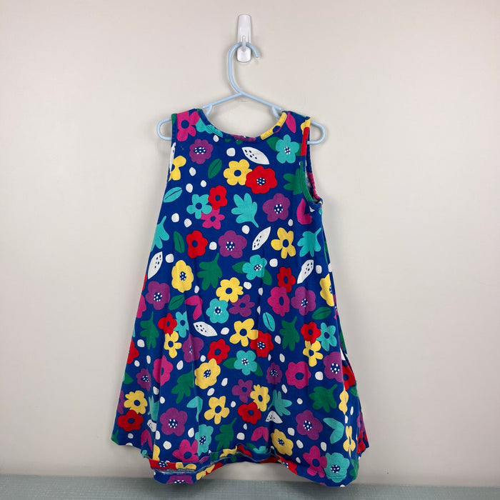 Hanna Andersson Sleeveless Swing Dress Baltic Blue Floral 130 cm 8