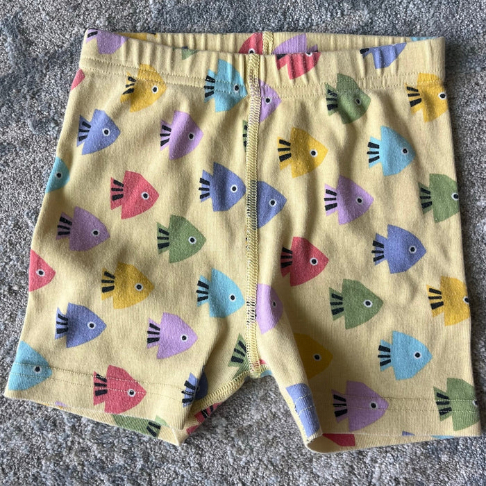 Hanna Andersson Yellow Fish Short John Pajamas 110 cm 5T