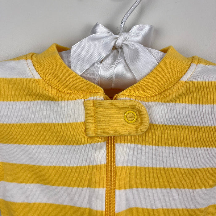 Hanna Andersson Yellow Striped Pajamas 50 cm 0-3 Months