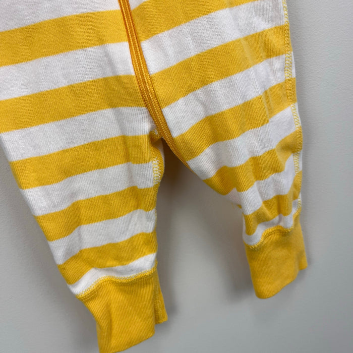 Hanna Andersson Yellow Striped Pajamas 50 cm 0-3 Months
